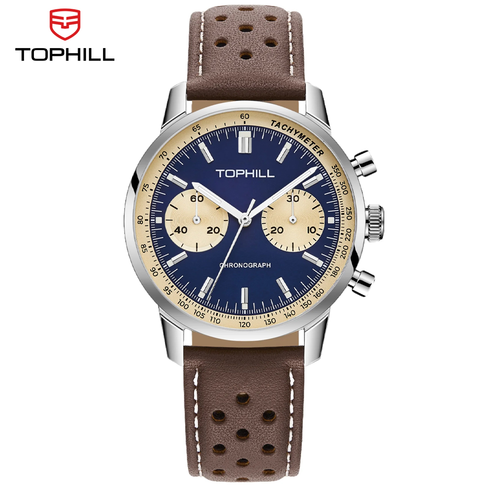 Tropic Strap Vintage - TOPHILL Vintage Racing Chronograph Men’s Mechanical
