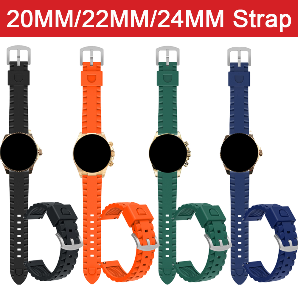 Soft Silicone Strap For 20mm 2 - Silicone Watch Band 22Mm บทวิจารณ์และราคา