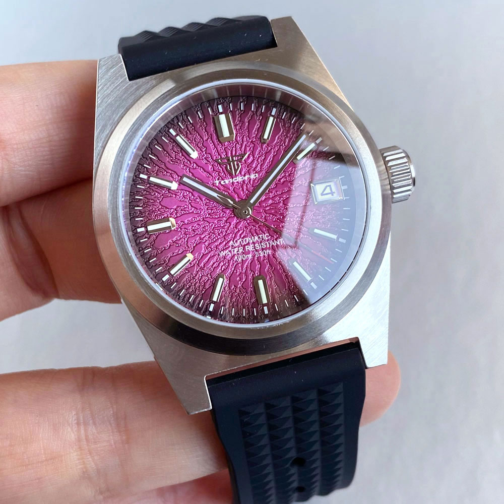 New 38mm Mechanical Watch Men  - Rubber Strap Diver บทวิจารณ์และราคา