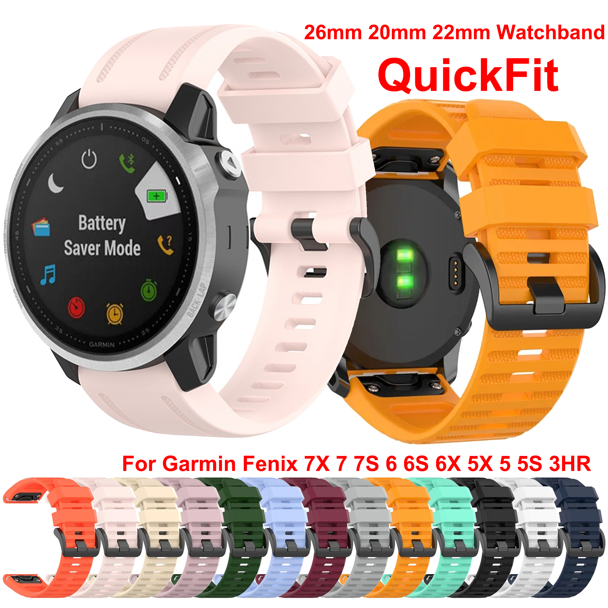 Watch Bands For Garmin Fenix 8 - Silicone Watch Band 22Mm บทวิจารณ์และราคา
