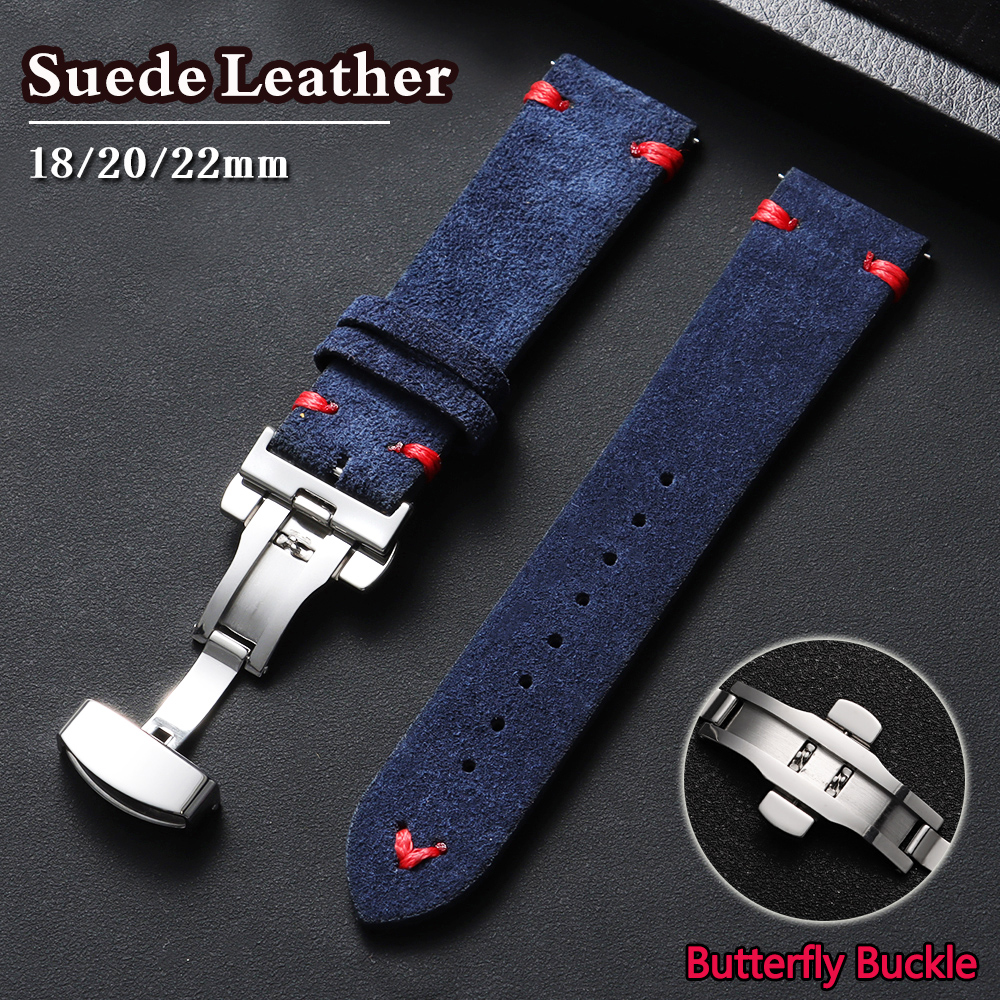 Suede Leather Watch Strap 18mm - Suede Strap Watch บทวิจารณ์และราคา