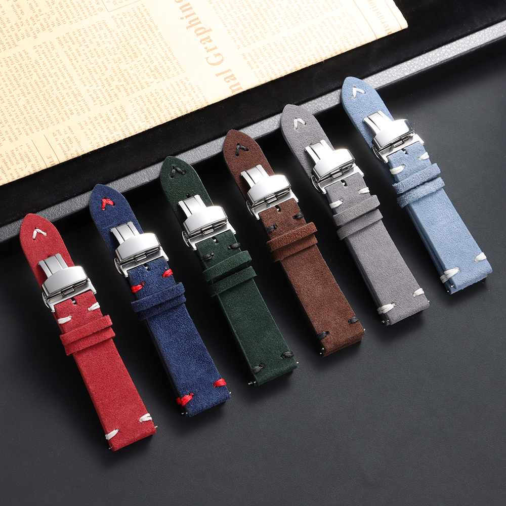 Suede Leather Watch Strap 18mm - Suede Strap Watch บทวิจารณ์และราคา