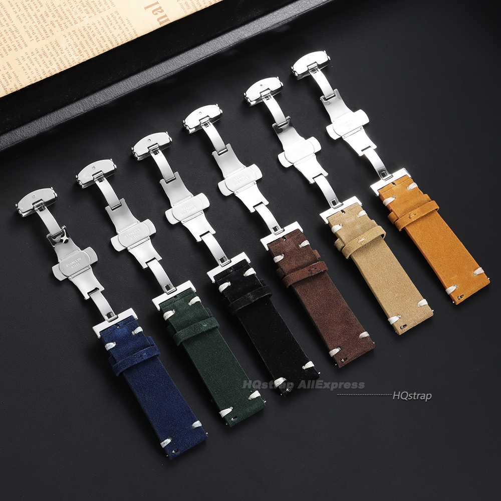 Suede Leather Watch Strap 18mm - Suede Strap Watch บทวิจารณ์และราคา