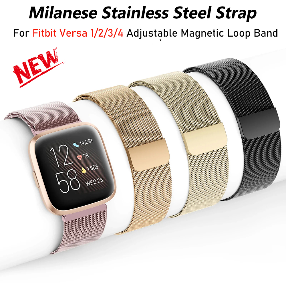 Milanese Strap for Fitbit Vers - Milanese Loop Magnetic บทวิจารณ์และราคา