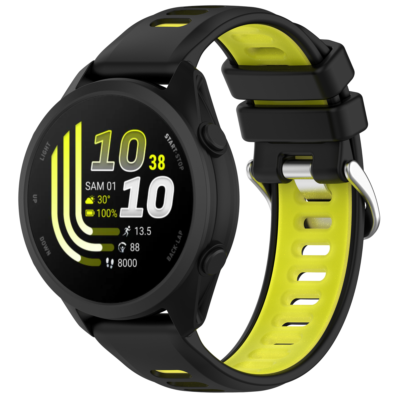 Dual-Color Silicone Sport Watc - Silicone Watch Band 22Mm บทวิจารณ์และราคา