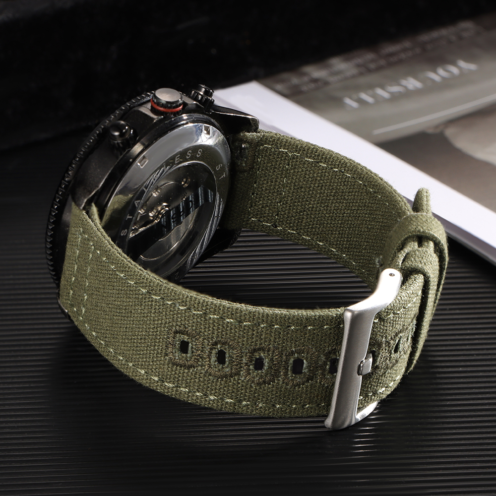 Nylon Woven Canvas Watch Band  - Perlon Strap Woven บทวิจารณ์และราคา