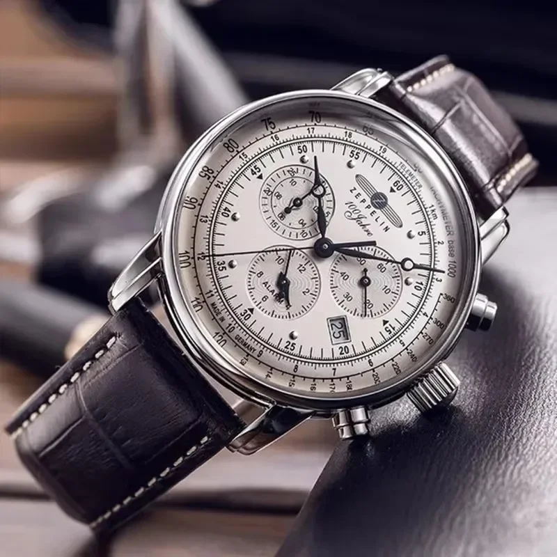 Zeppelin Airship Automatic Dat - Leather Watch Band Men บทวิจารณ์และราคา