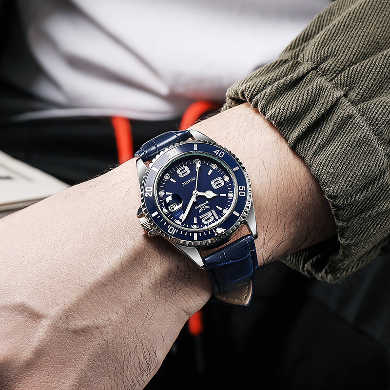 Fashion Leather Strap Men Busi - Leather Watch Band Men บทวิจารณ์และราคา