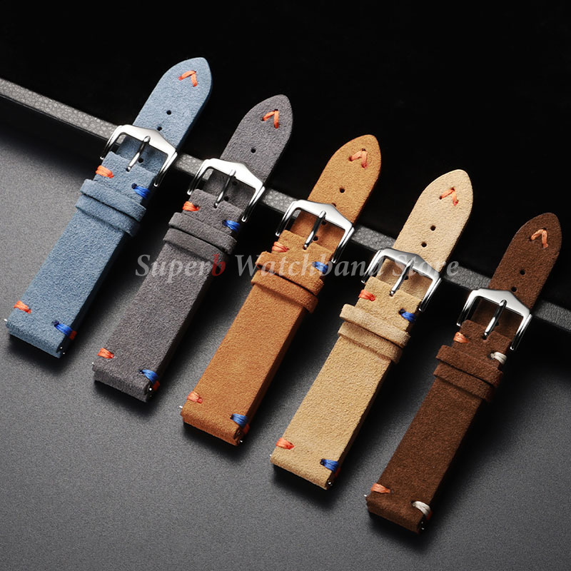 Suede Leather Watch Strap 18mm - Suede Strap Watch บทวิจารณ์และราคา