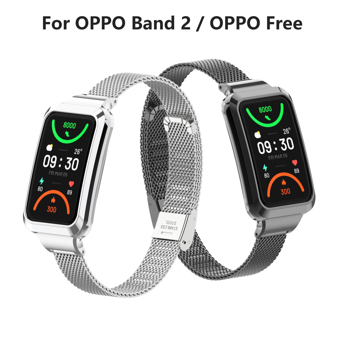 Suitable for Oppo Band 2 Stain - Mesh Strap Metal บทวิจารณ์และราคา