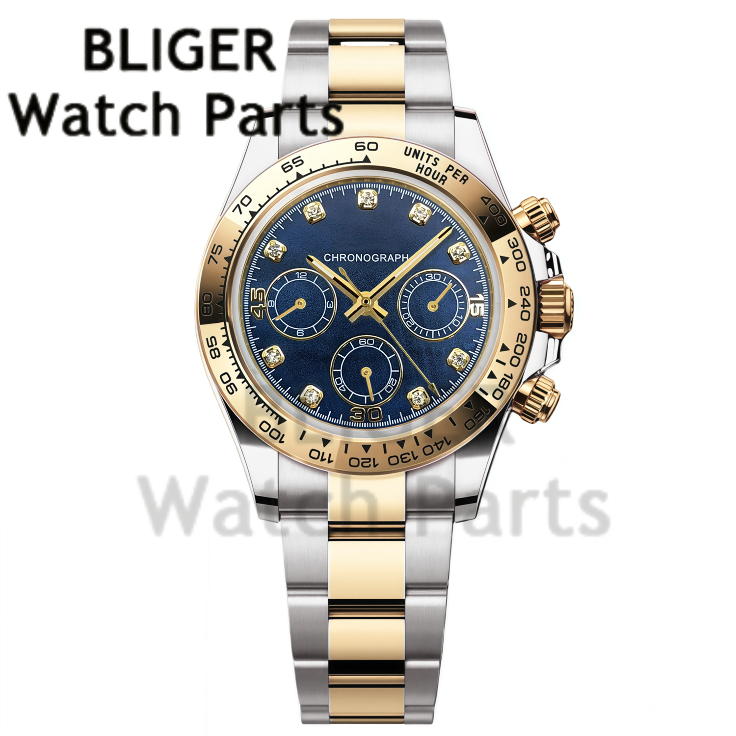 BLIGER 39MM Men's Quartz Chron - Rubber Strap Diver บทวิจารณ์และราคา