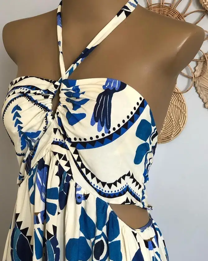 Summer Dress Woman  Vintage Tr - Tropic Strap Vintage บทวิจารณ์และราคา