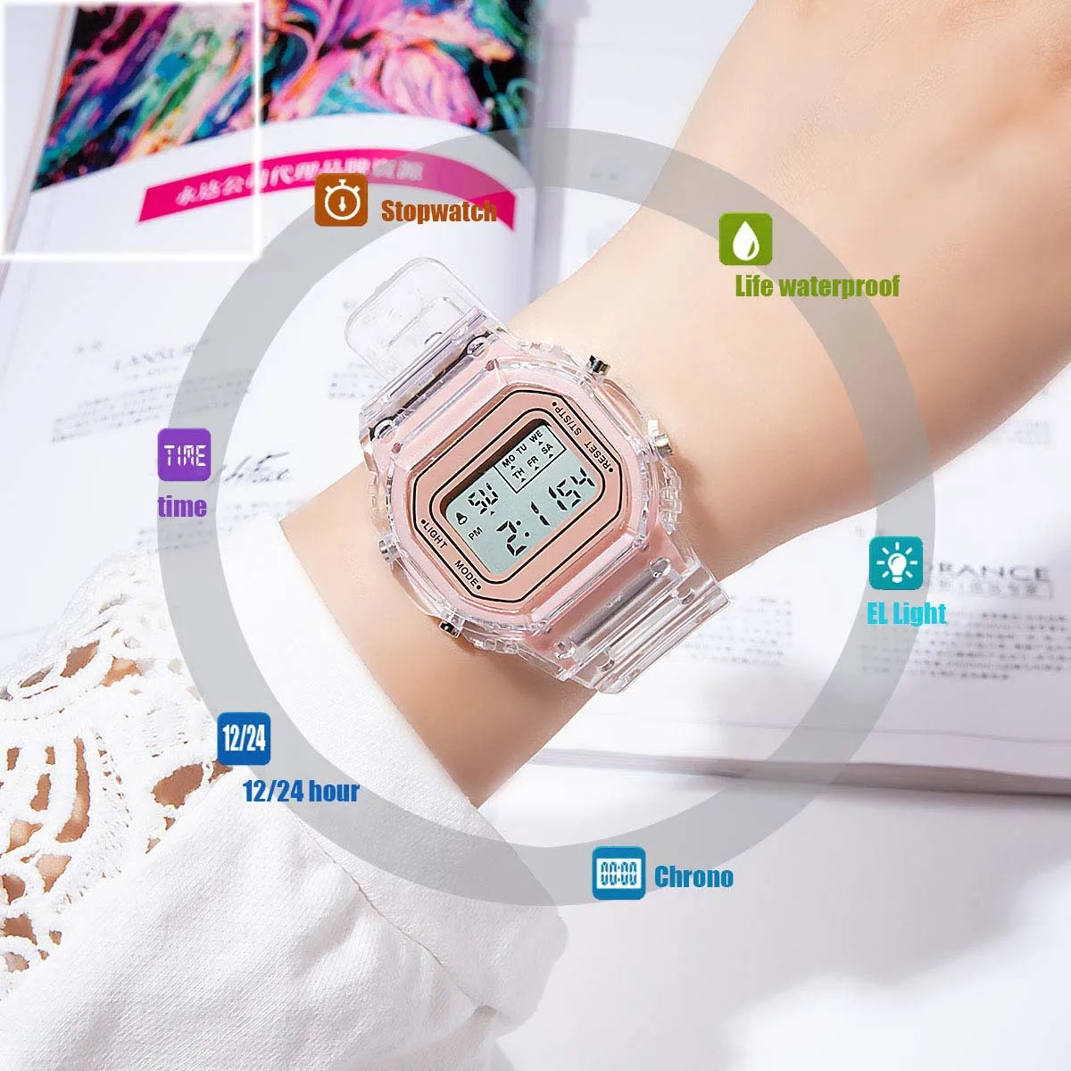 PCV/F91W Steel Strap Watch LED - Tropic Strap Vintage บทวิจารณ์และราคา