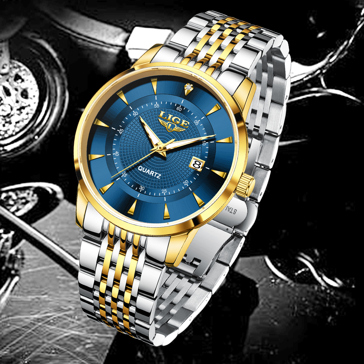 LIGE New 2026 Luxury Man Watch - Stainless Bracelet Diver บทวิจารณ์และราคา