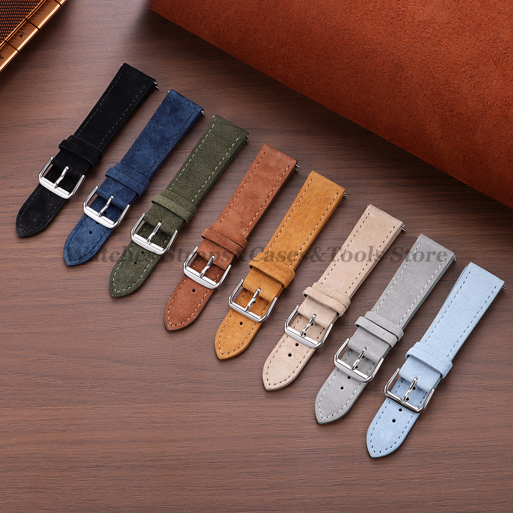 Vintage Suede Cowhide Watch St - Suede Strap Watch บทวิจารณ์และราคา