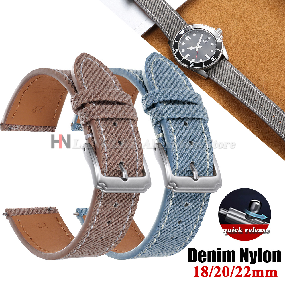 Denim Nylon Watch Strap Canvas - Canvas Strap Watch บทวิจารณ์และราคา