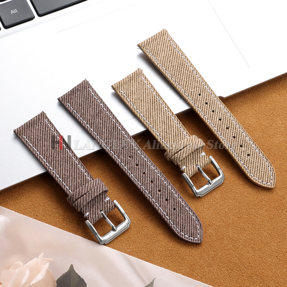 Denim Nylon Watch Strap Canvas - Canvas Strap Watch บทวิจารณ์และราคา