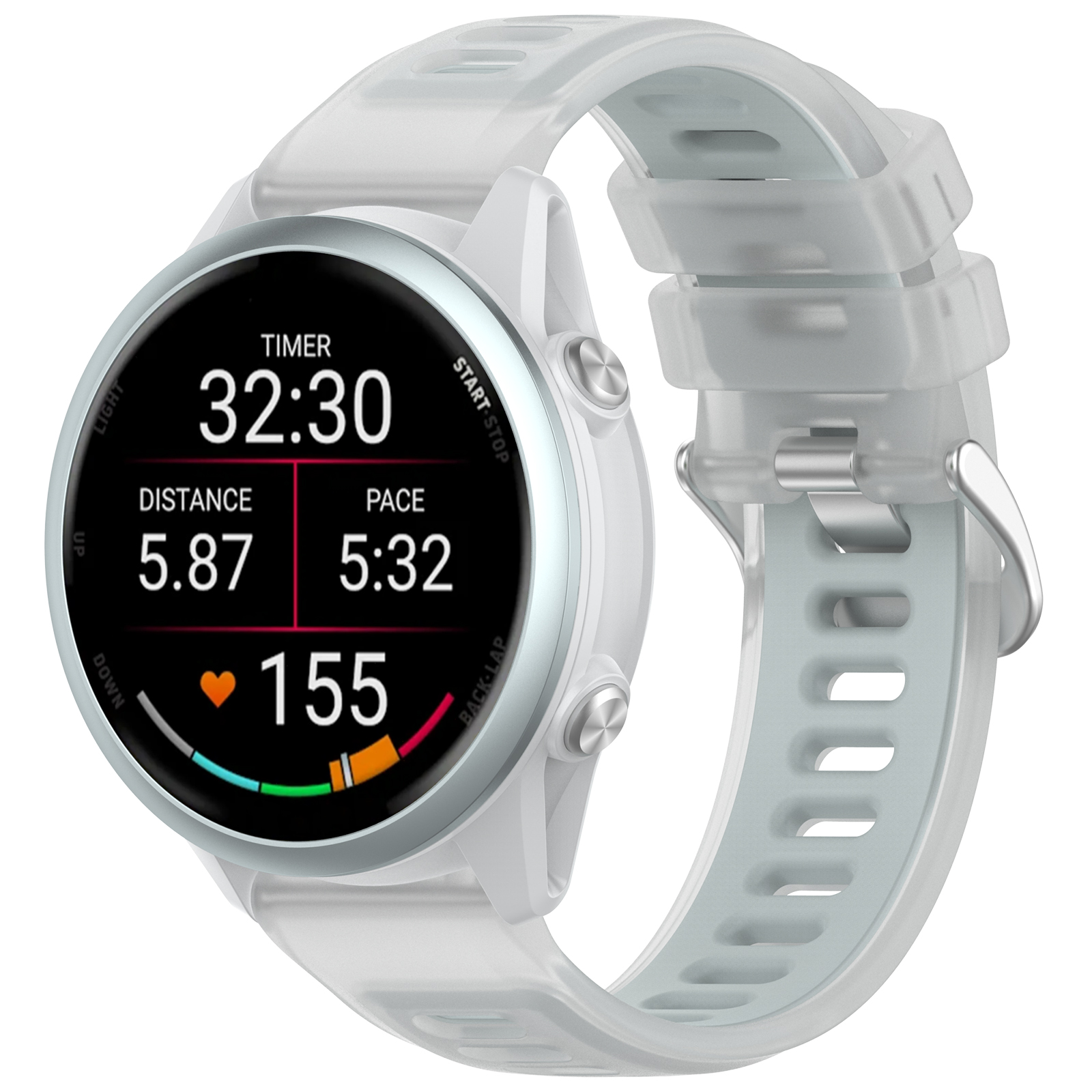 22mm 20mm Transparent Two-Tone - Silicone Watch Band 22Mm บทวิจารณ์และราคา