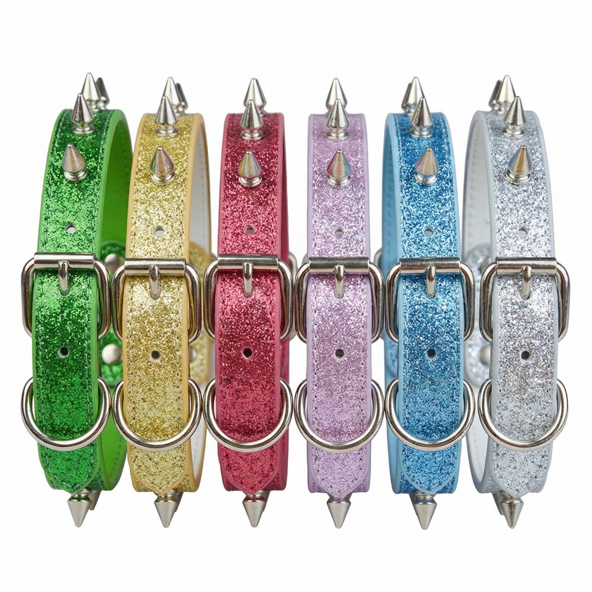 Punk Style Rivet Pet Collar Le - Leather Strap Quick Release บทวิจารณ์และราคา