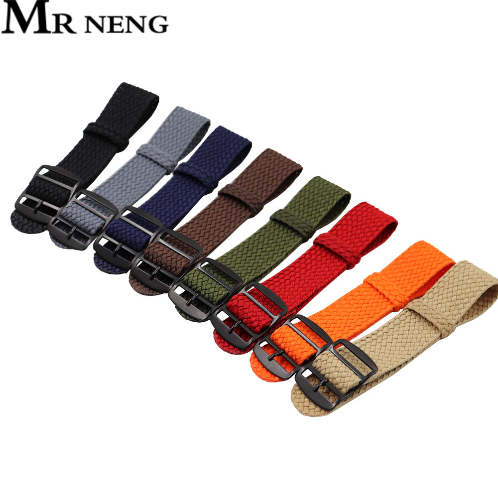 18mm 20mm 22mm Solid color For - Perlon Strap Woven บทวิจารณ์และราคา