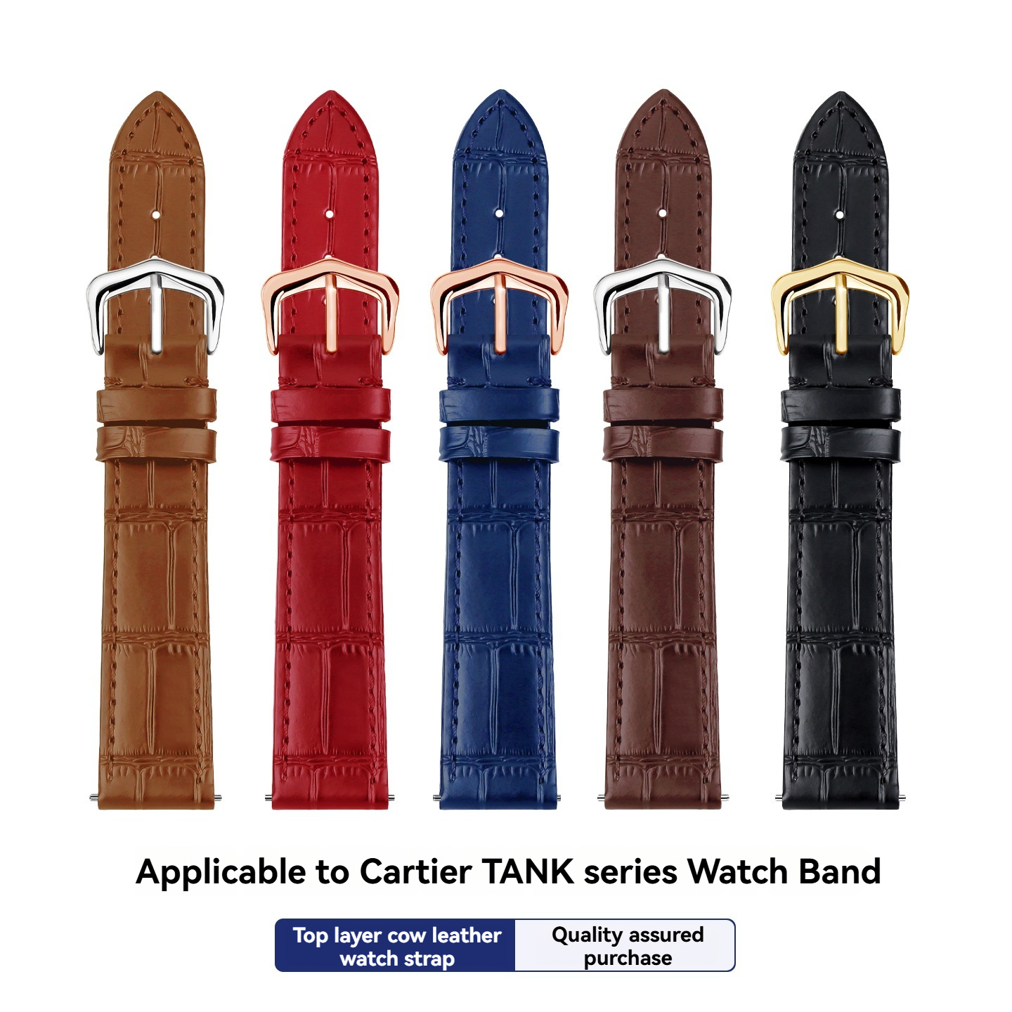 15mm 17mm 18mm 20mm Genuine Le - Leather Strap Quick Release บทวิจารณ์และราคา