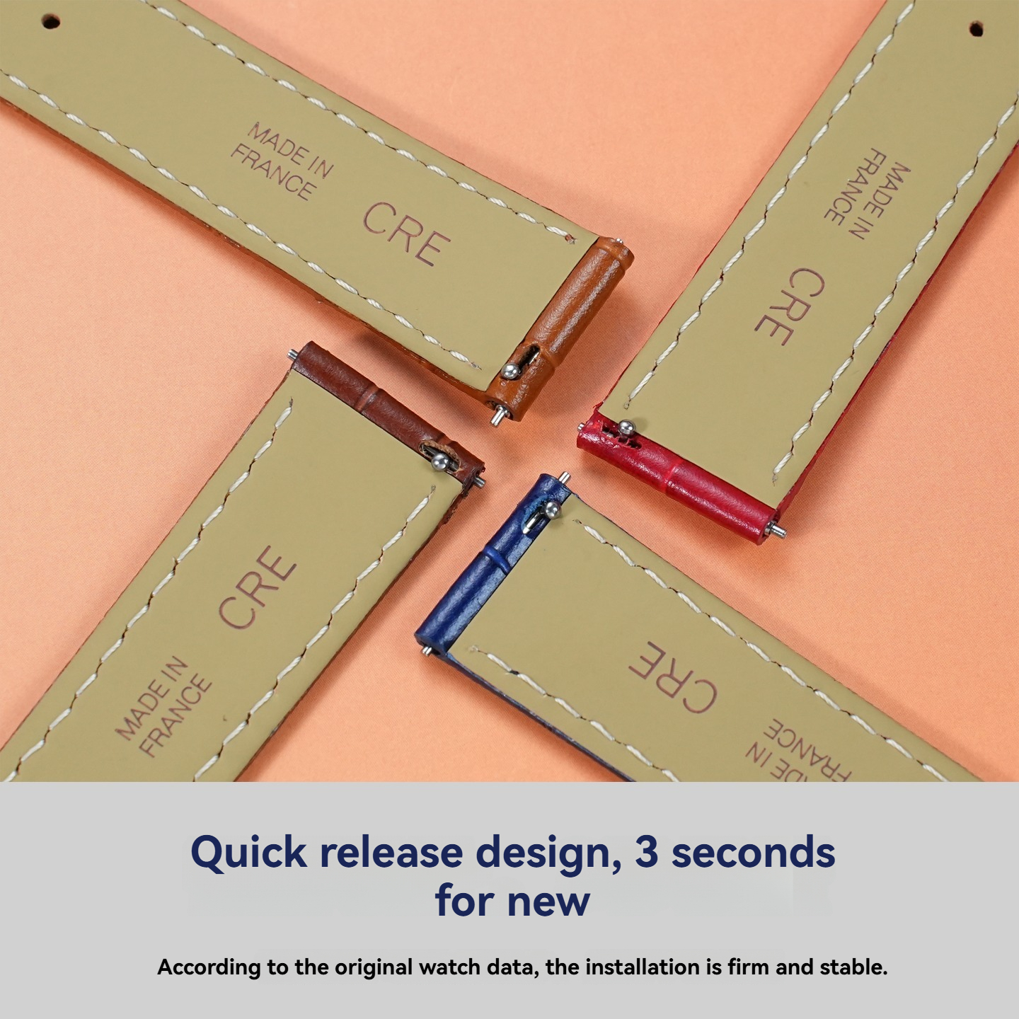 15mm 17mm 18mm 20mm Genuine Le - Leather Strap Quick Release บทวิจารณ์และราคา