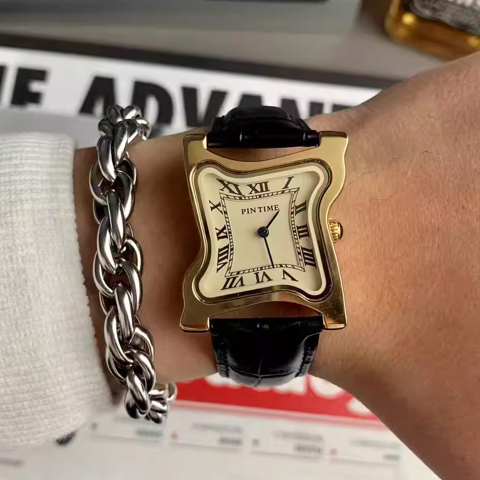 Surrealist Art Melting Clock W - Leather Watch Band Men บทวิจารณ์และราคา
