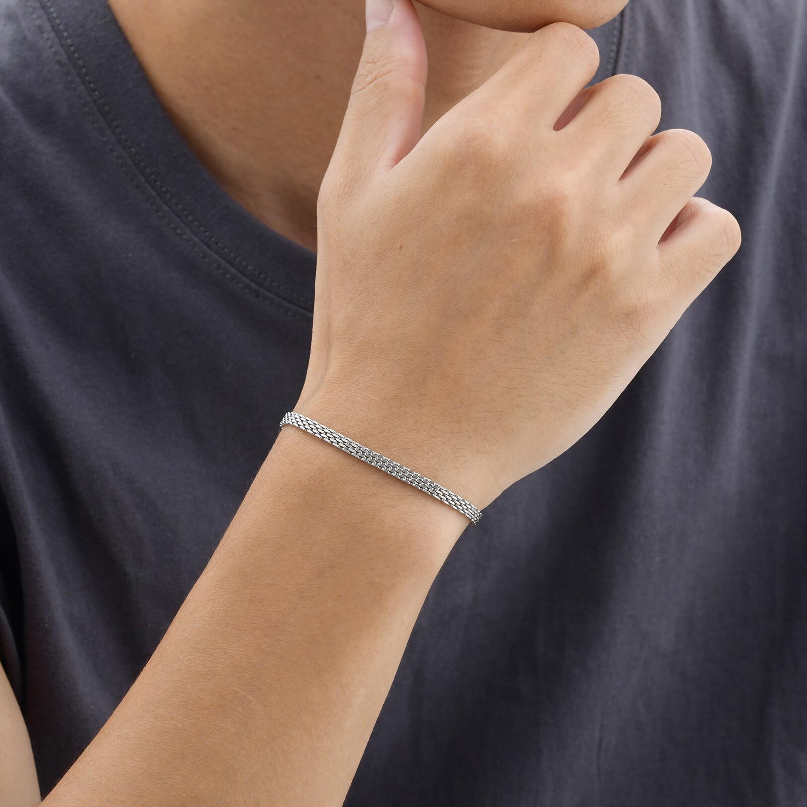 3/8mm Mesh Strap Chain Bracele - Mesh Strap Metal บทวิจารณ์และราคา