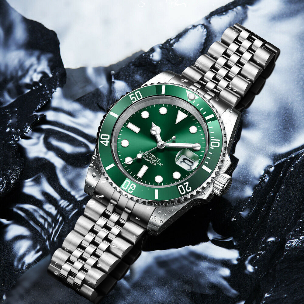 DIY Logo 40MM Dive Watch NH35  - Stainless Bracelet Diver บทวิจารณ์และราคา