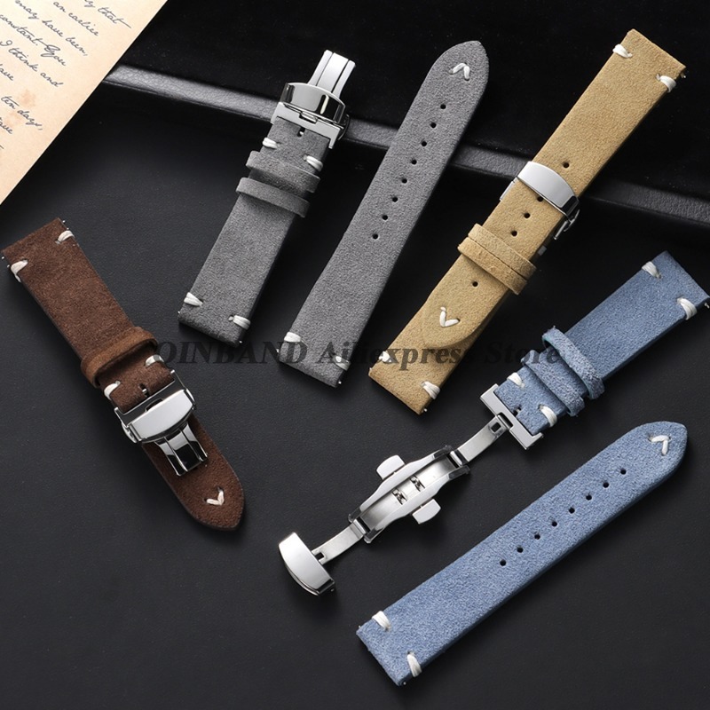 18mm 20mm 22mm Quick Release S - Suede Strap Watch บทวิจารณ์และราคา