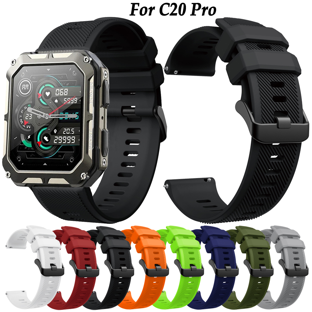 C20 pro Smartwatch 22mm Strap  - Silicone Watch Band 22Mm บทวิจารณ์และราคา