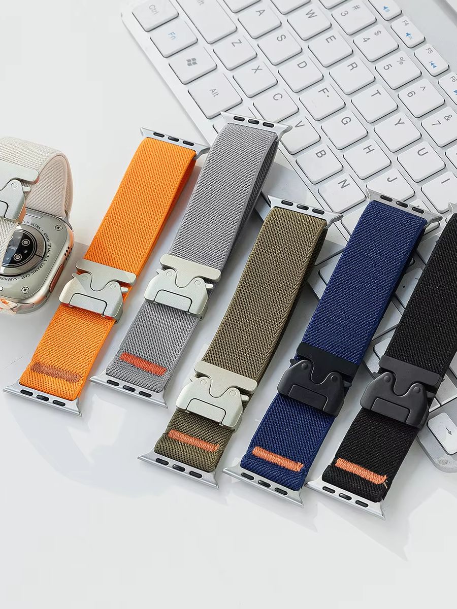 For Apple Watch Band Nylon Ela - Parachute Strap Elastic บทวิจารณ์และราคา