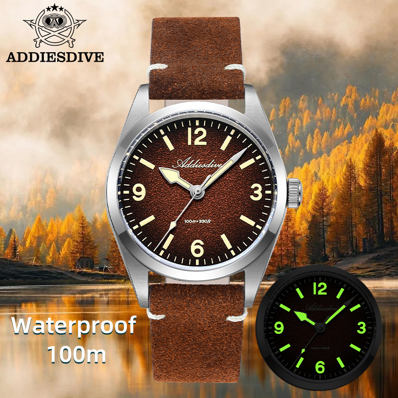 ADDIESDIVE Japan 2035 Super Lu - Suede Strap Watch บทวิจารณ์และราคา