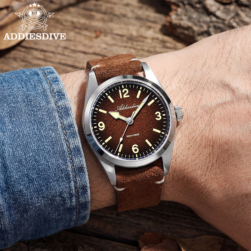 ADDIESDIVE Japan 2035 Super Lu - Suede Strap Watch บทวิจารณ์และราคา