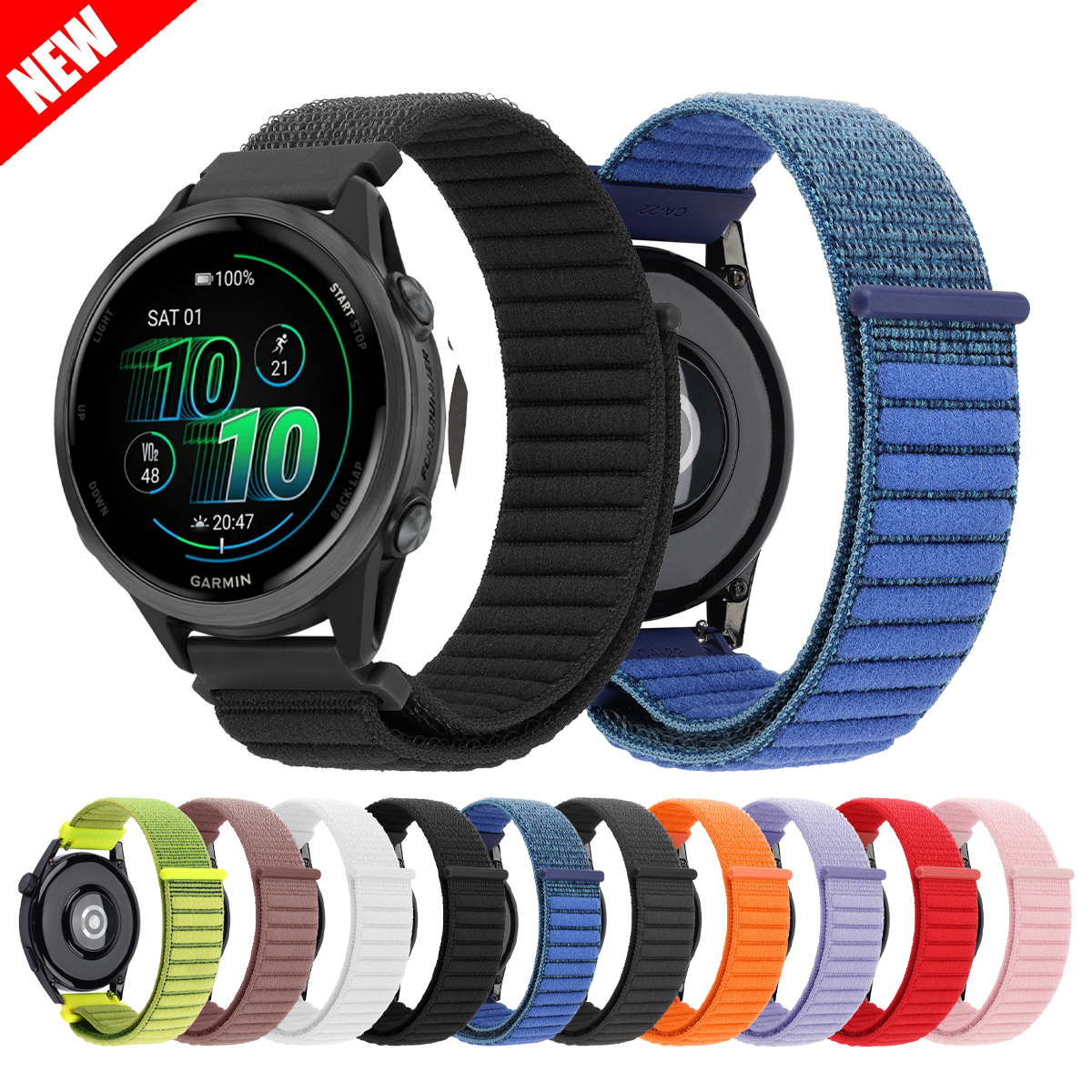 Nylon loop Band For Garmin Viv - Sport Loop Velcro บทวิจารณ์และราคา