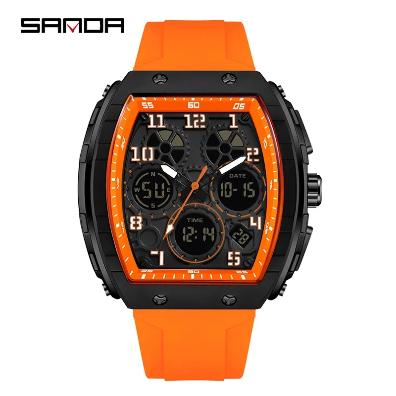 SANDA 6157 New Fashion Men's E - Rubber Strap Diver บทวิจารณ์และราคา