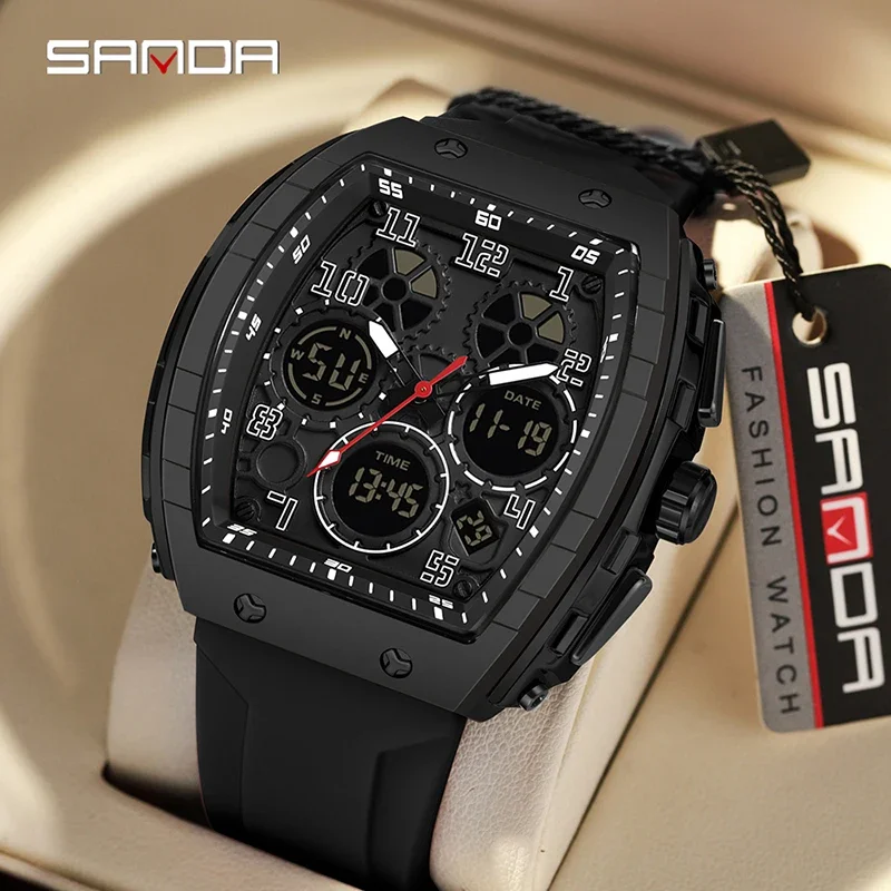 SANDA 6157 New Fashion Men's E - Rubber Strap Diver บทวิจารณ์และราคา
