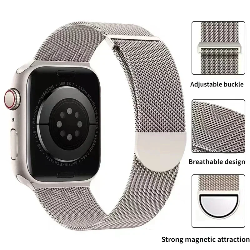 Magnetic Loop Strap For Apple  - Milanese Loop Magnetic บทวิจารณ์และราคา