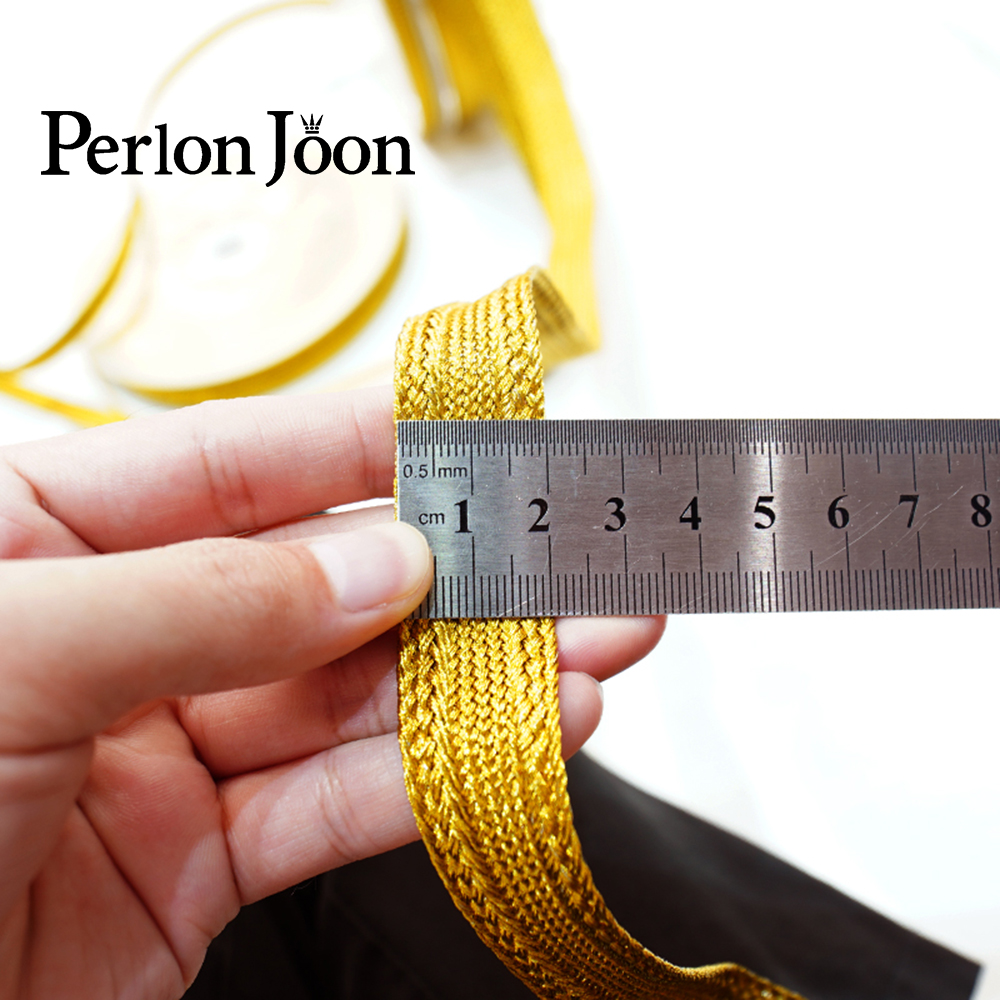10yards Gold  thread strap web - Perlon Strap Woven บทวิจารณ์และราคา
