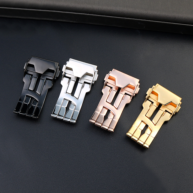 18 22mm Solid Stainless Steel  - Leather Watch Band Men บทวิจารณ์และราคา