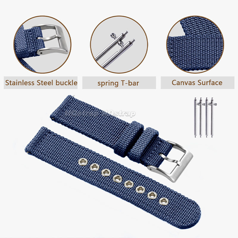 Nylon Strap 18mm 20mm 22mm Ban - Nato Strap Nylon บทวิจารณ์และราคา