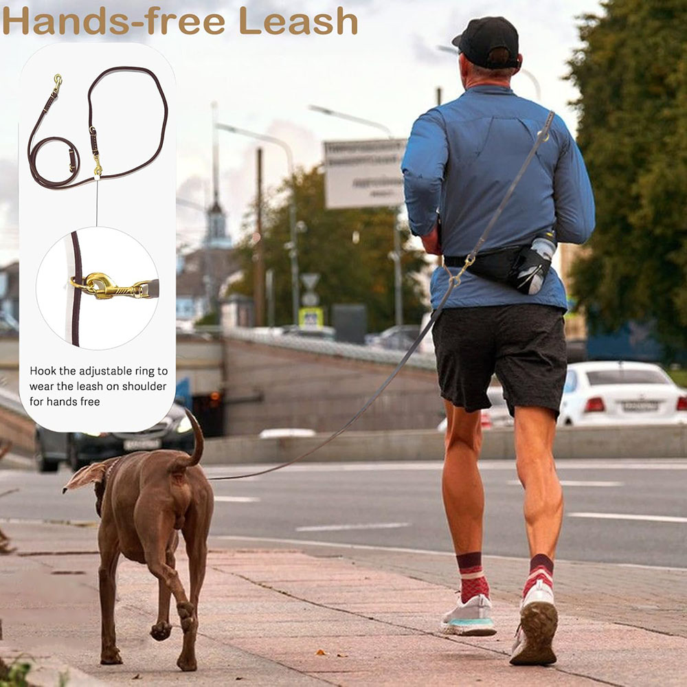 Multi Function Leather Dog Lea - Leather Strap Quick Release บทวิจารณ์และราคา