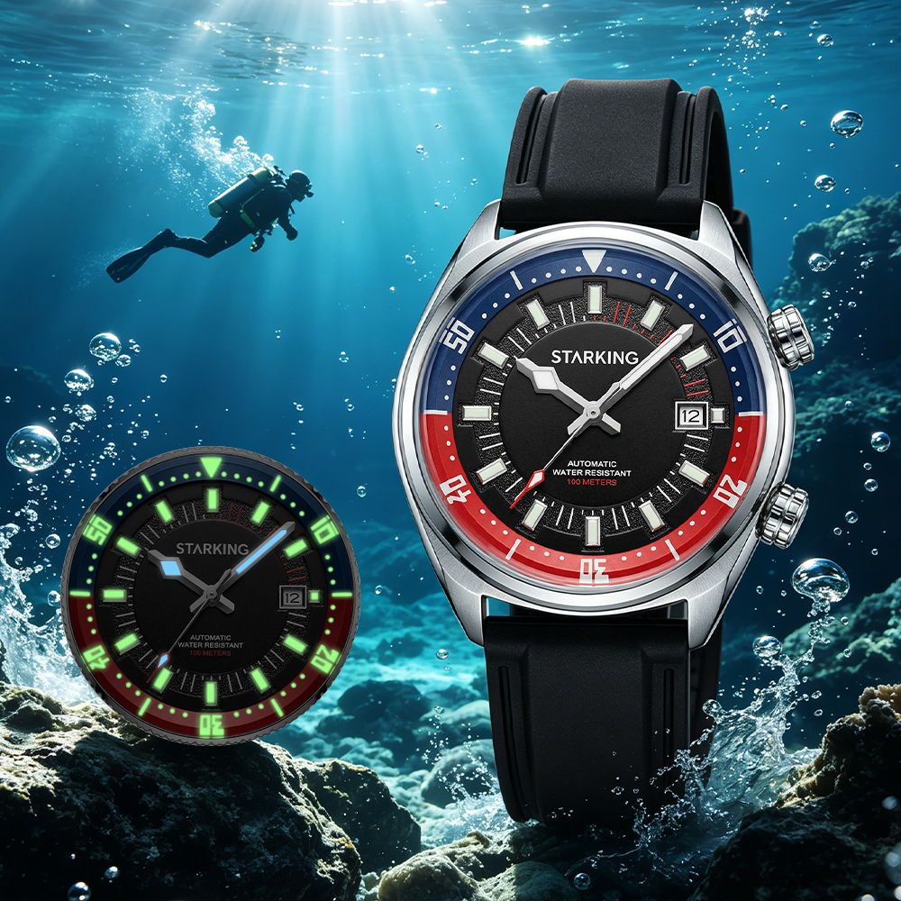 STARKING Men's Automatic 8215  - Rubber Strap Diver บทวิจารณ์และราคา