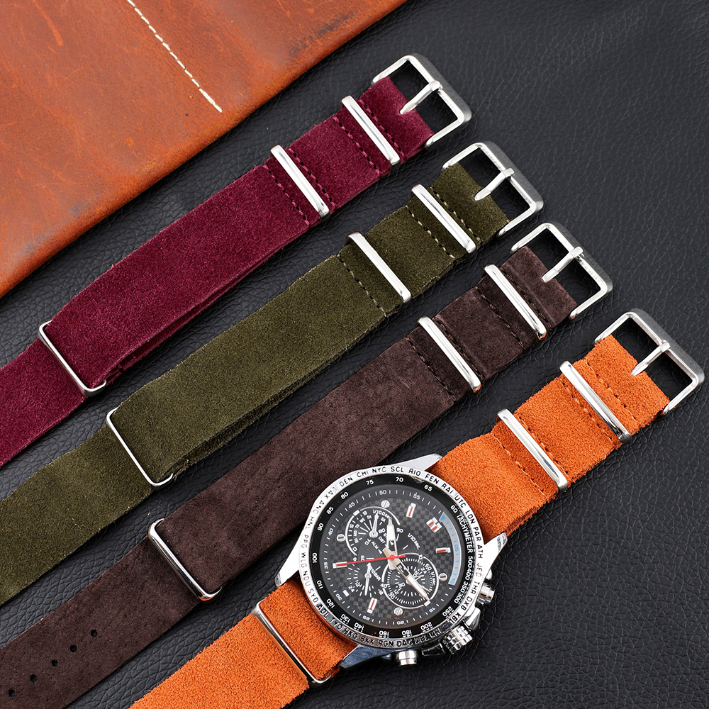 18mm 20mm 22mm Vintage Soft Su - Suede Strap Watch บทวิจารณ์และราคา