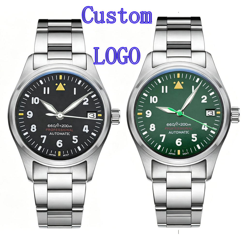 Custom LOGO 36mm 39mm Pilot Wa - Stainless Bracelet Diver บทวิจารณ์และราคา