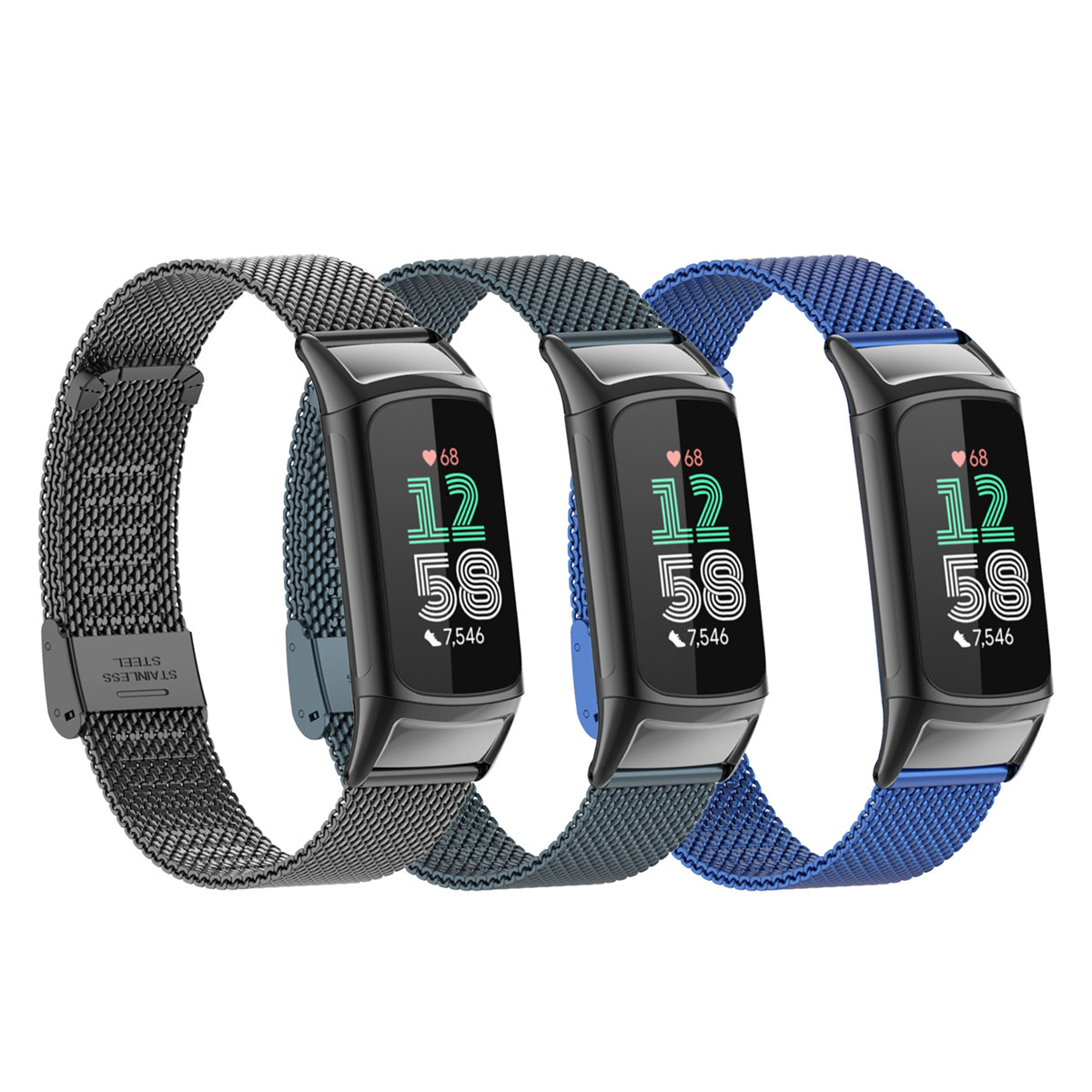Suitable for Fitbit Charge 5/6 - Mesh Strap Metal บทวิจารณ์และราคา