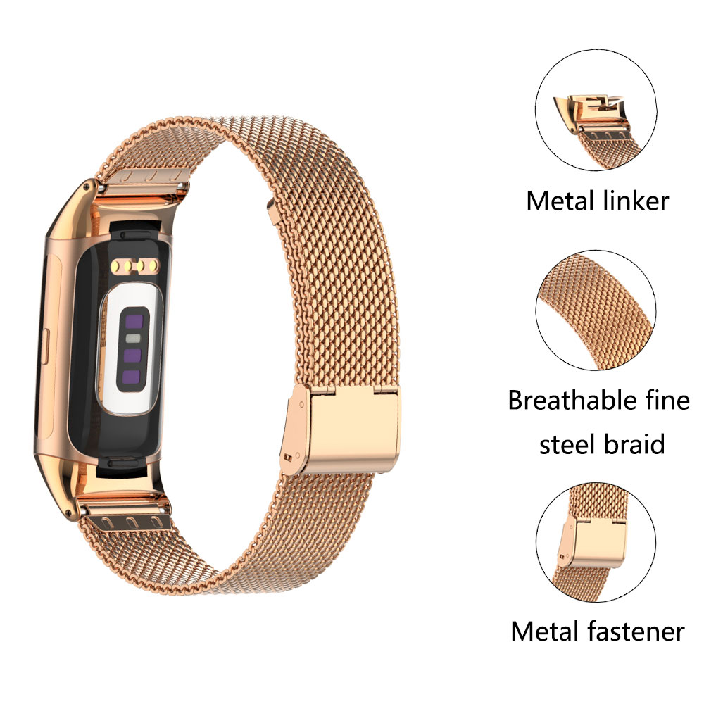 Suitable for Fitbit Charge 5/6 - Mesh Strap Metal บทวิจารณ์และราคา
