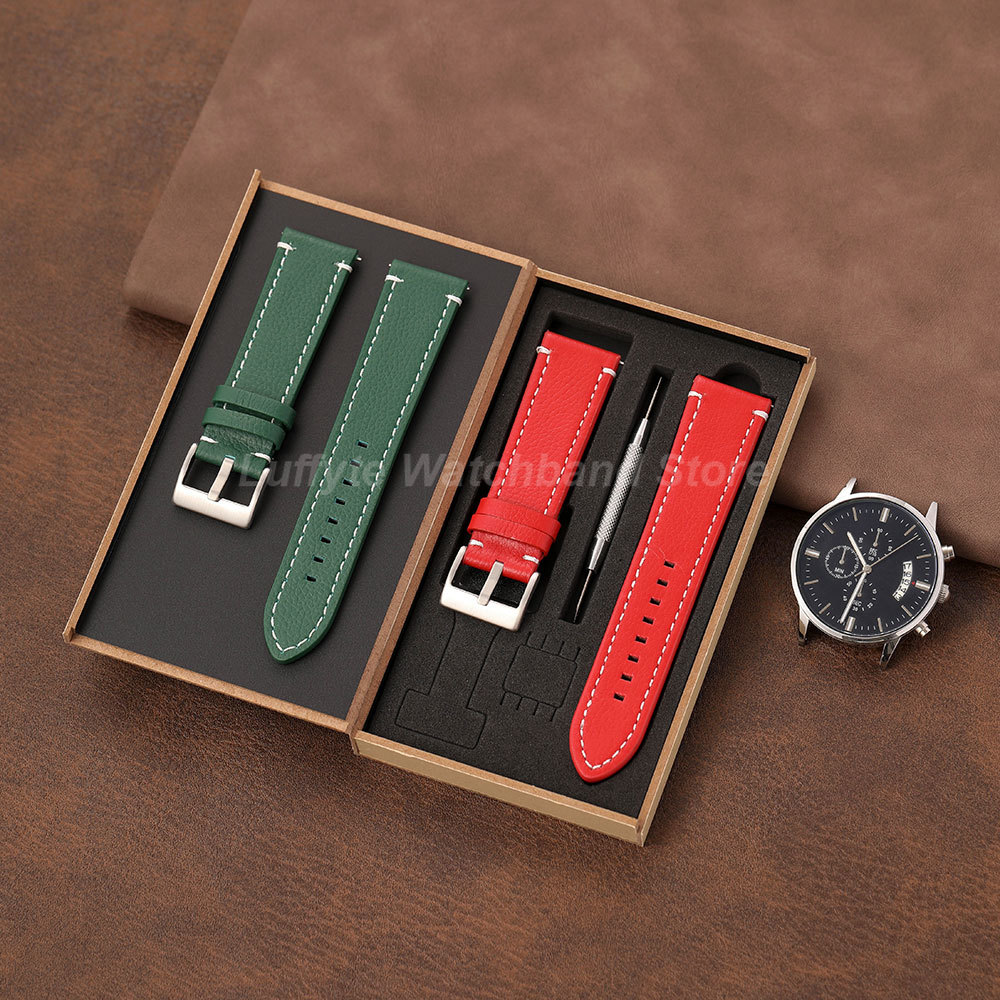 Double Sided Litchi Texture St - Leather Strap Quick Release บทวิจารณ์และราคา