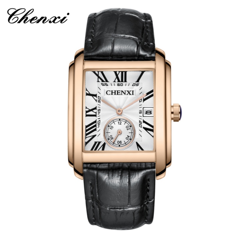 CHENXI 8216 Fashion Classic Sq - Leather Watch Band Men บทวิจารณ์และราคา