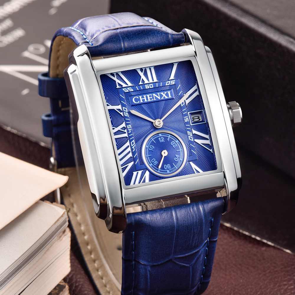 CHENXI 8216 Fashion Classic Sq - Leather Watch Band Men บทวิจารณ์และราคา